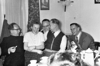 Verjaardag van Wiel in Panningen met Heeroom, Harie, Sjraar